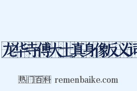 龙华寺傅大士真身像反义词是什么意思的图片